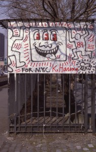 Keith Haring Artwork along FDR Drive NYC, Feb. 1985